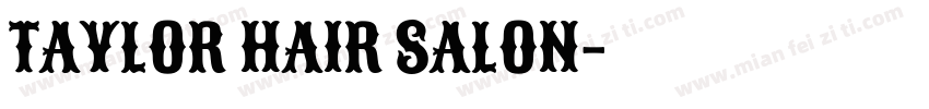Taylor Hair Salon字体转换